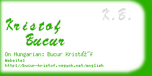 kristof bucur business card